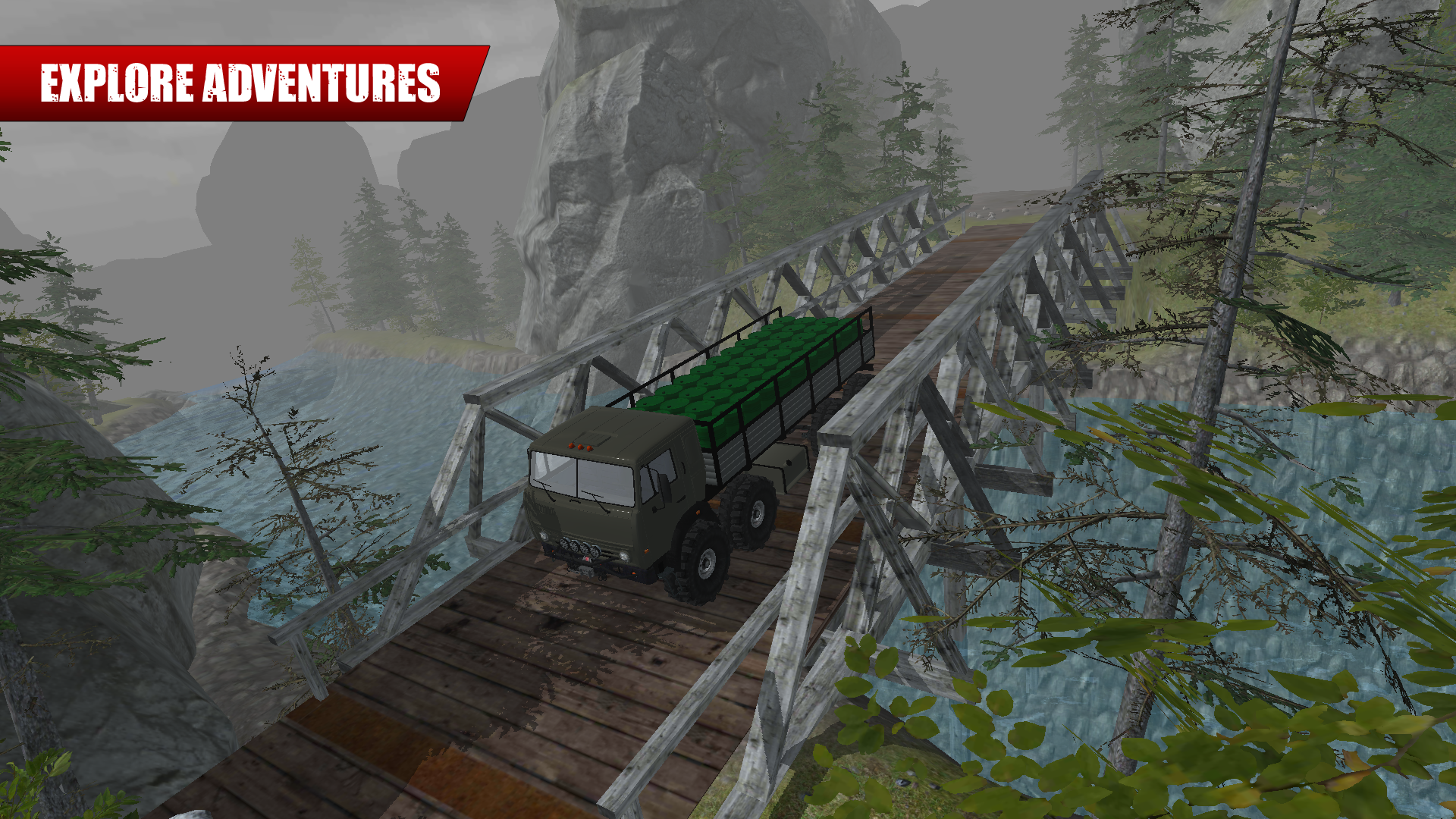 truck driver offroad simulator gameplay image